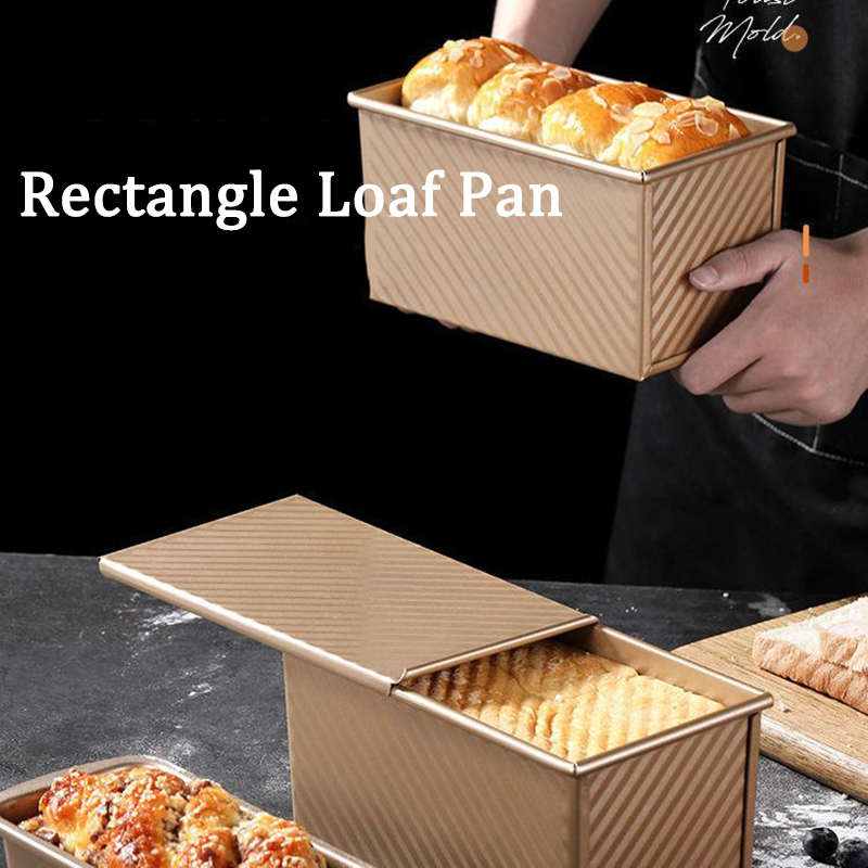 Tin Container Lid - 직사각형 로프 팬 베이킹 토스트 풀먼