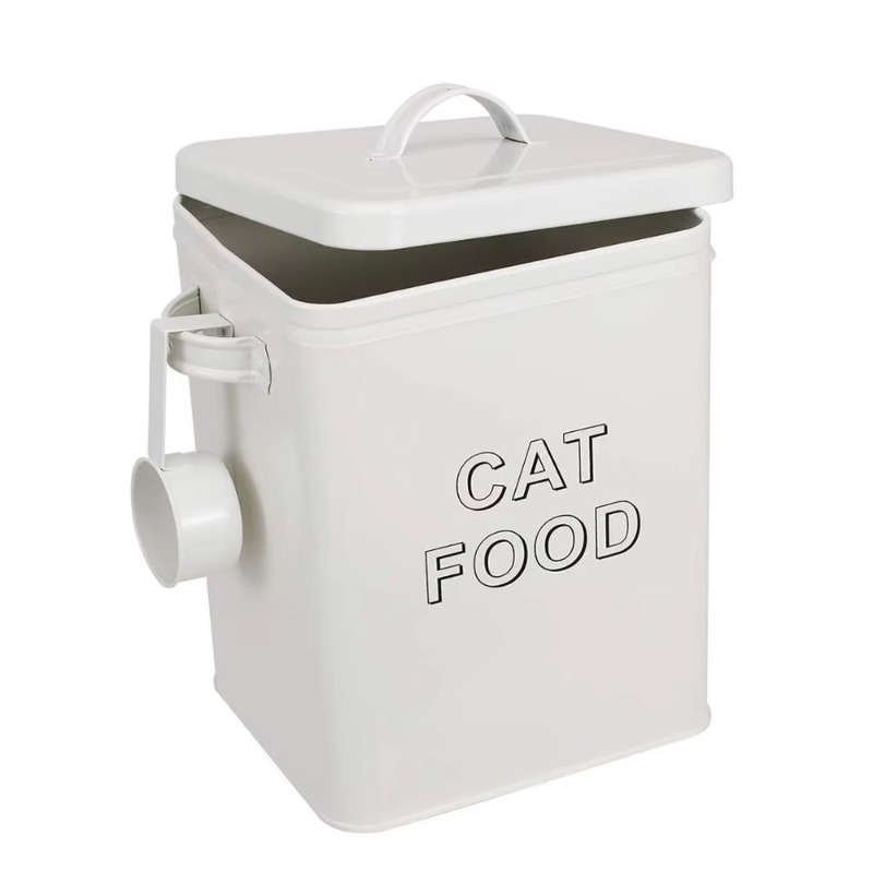 Tin Container Lid - 반려견 간식 및 사료 보관함, 뚜껑과