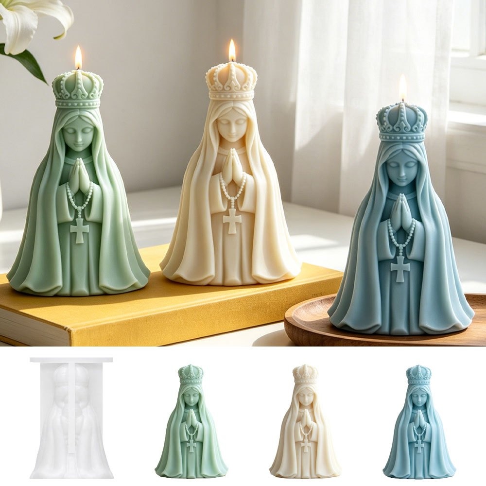 Candle Making Jelly - 3D 성모 마리아 실리콘 캔들 몰드