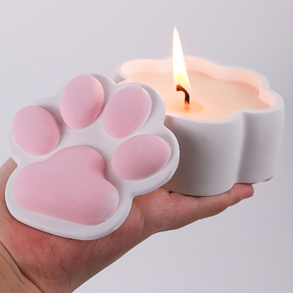 Kraft Box Candle - 고양이 발톱 모양 보관함 실리콘 몰드