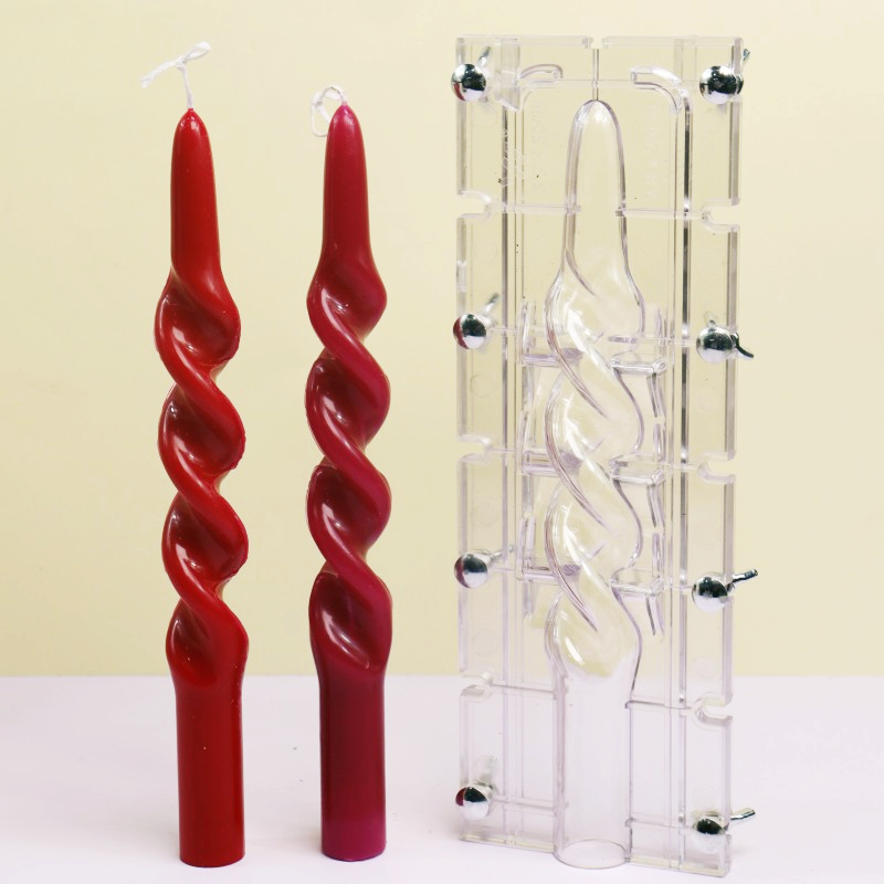 Candle Making Kit Diy - 트위스트 스트라이프 열 아크릴 양초 금형