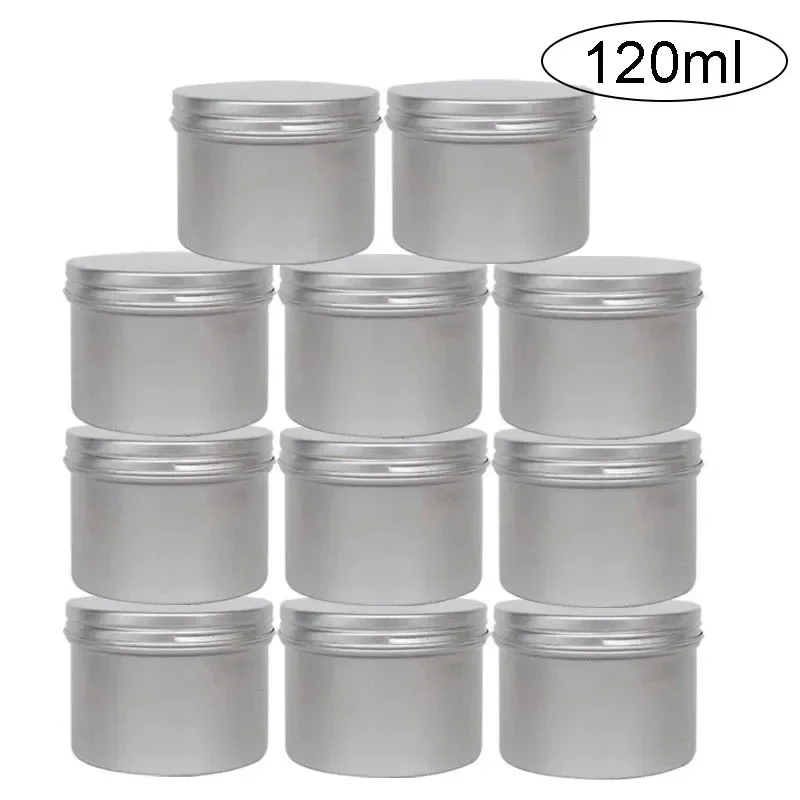 Tin Container Lid - 120ml 6/12/18/24/48Pcs 알루미늄 주석 항아리 화장품