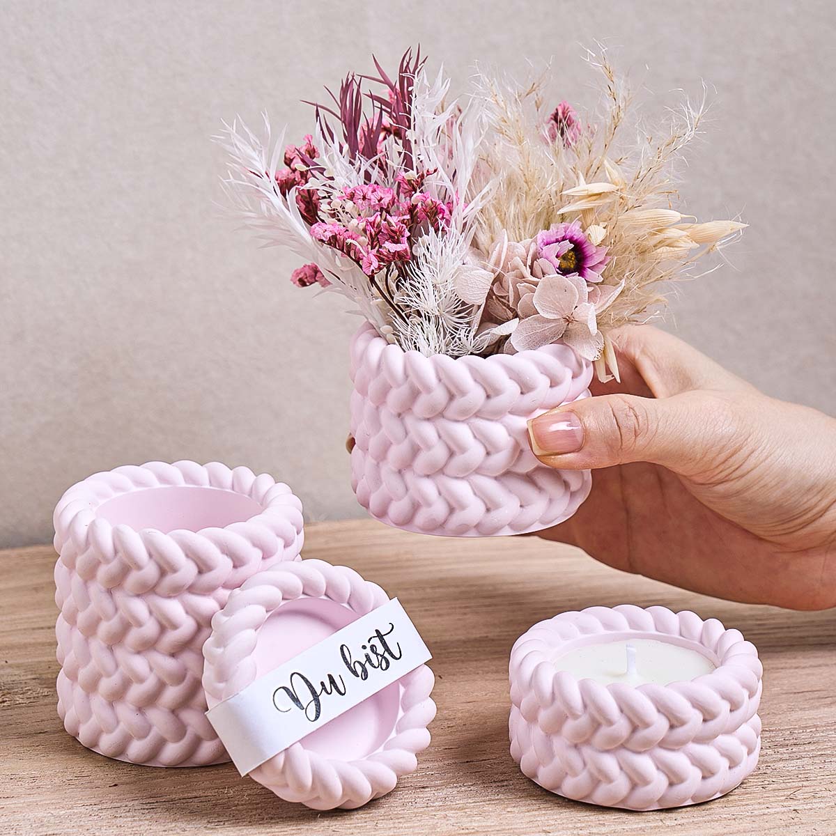 Kraft Box Candle - 직조 양초 항아리 실리콘 몰드 DIY