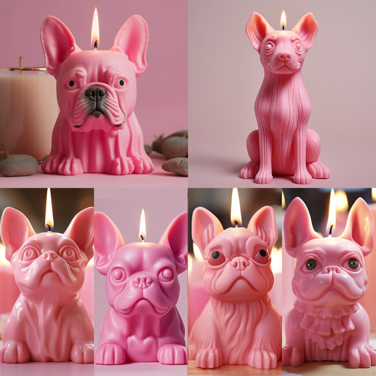 Candle Making Kit Diy - 페키니즈 강아지 퍼그 동물 양초 실리콘
