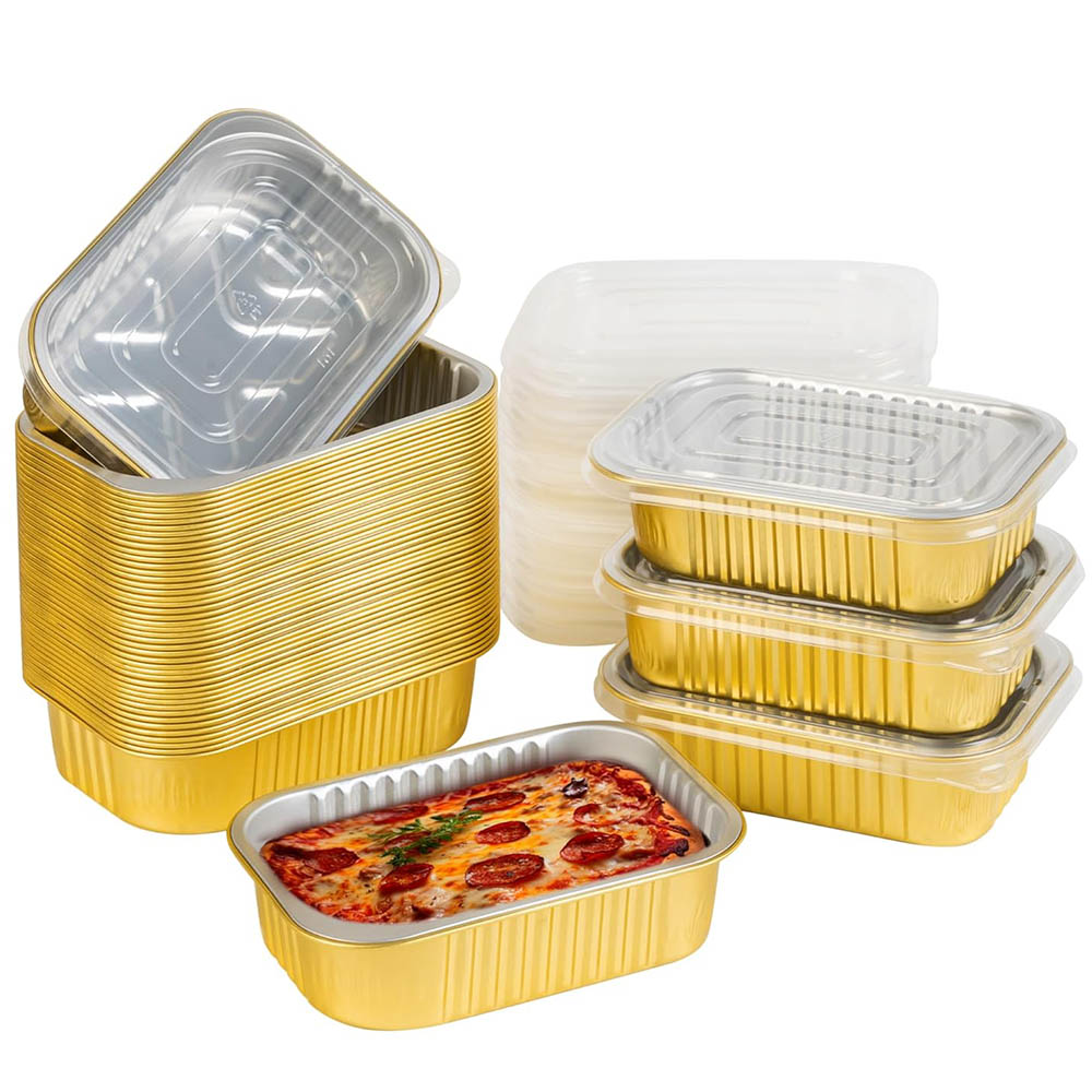 Tin Container Lid - 뚜껑이 있는 작은 알루미늄 팬, 고강도,