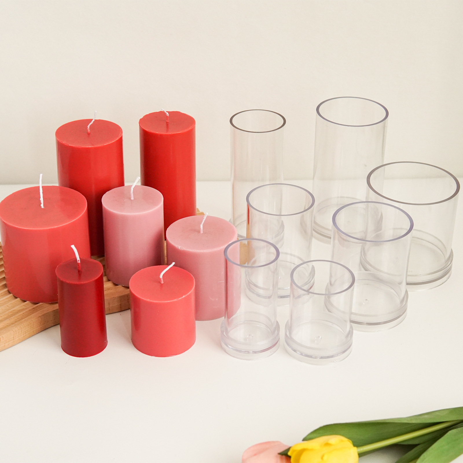 Candle Making Kit Diy - 다양한 3D 원통형 양초 금형 플라스틱