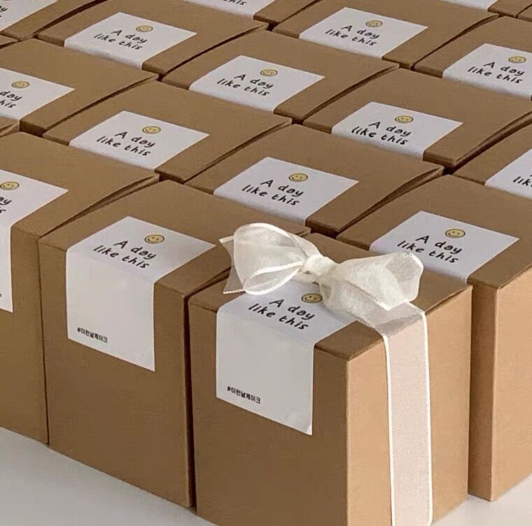 Kraft Box Candle - 크래프트 종이 상자 양초 립스틱 향수