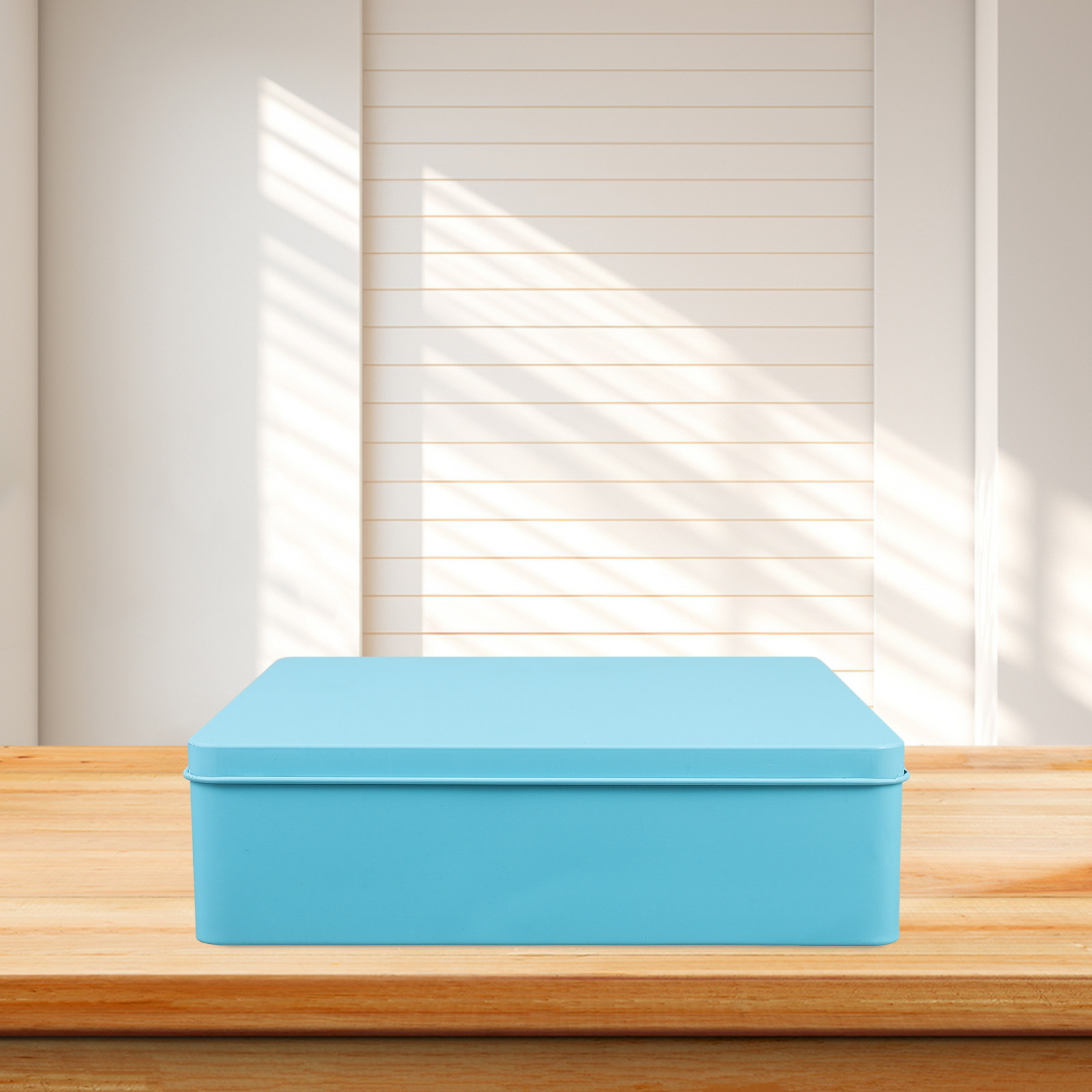 Tin Container Lid - 대형 핑크색 양철 보관함 밀폐형 뚜껑