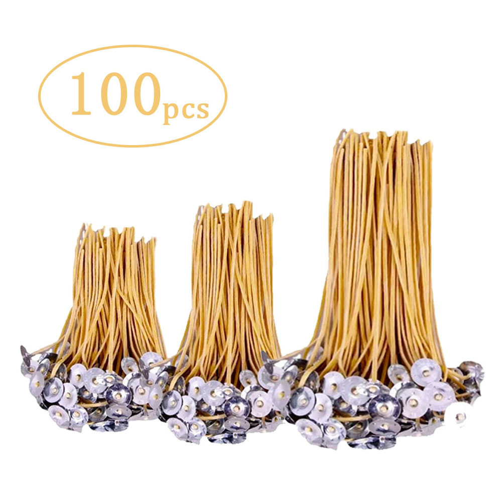 Candle Making Kit Beeswax - 100Pcs 밀랍 양초 심지 9-20cm 100%