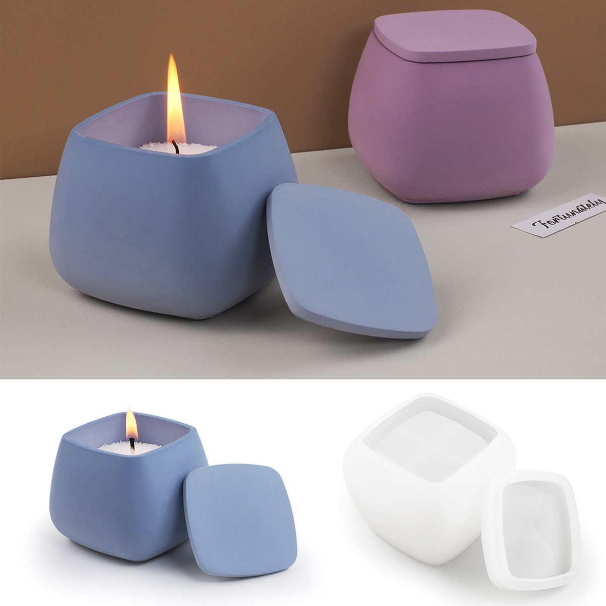 사각형 양초 항아리 실리콘 몰드 DIY 뚜껑 보석 보관 - Kraft Box Candle 리뷰 및 가격