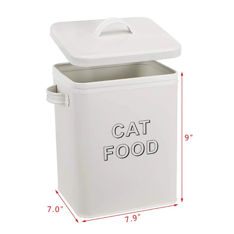 반려견 간식 및 사료 보관함, 뚜껑과 서빙 스쿱이 포함 - Tin Container Lid 리뷰 및 가격