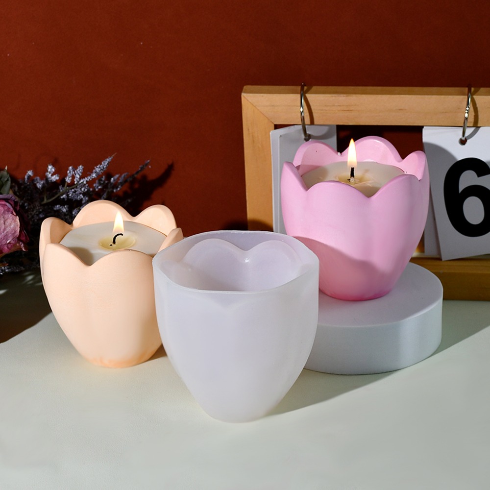 튤립 양초 거치대 실리콘 몰드, 꽃 송진 비누 상자 만 - Kraft Box Candle 리뷰 및 가격