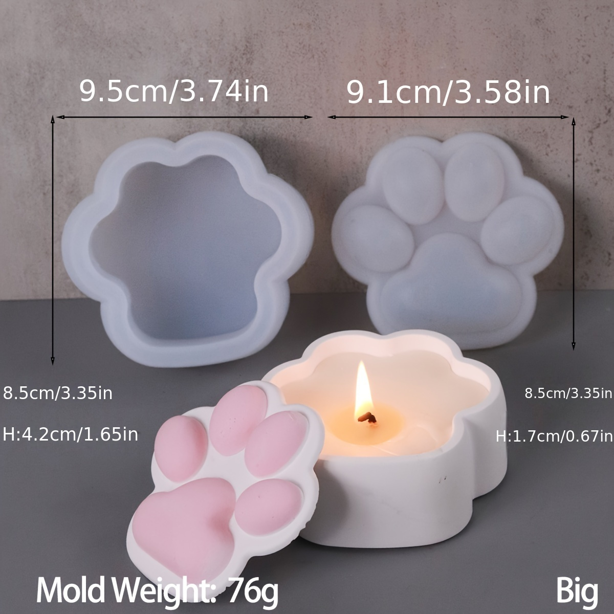 고양이 발톱 모양 보관함 실리콘 몰드 DIY 뚜껑付き  - Kraft Box Candle 리뷰 및 가격