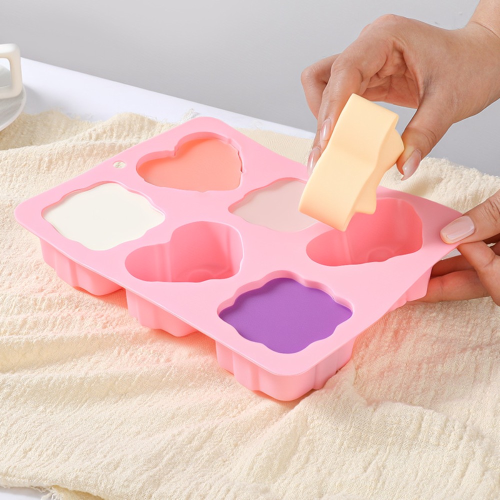 사각형 하트 모양 실리콘 몰드 6구 보우 디자인 수제  - Candle Making Jelly 리뷰 및 가격