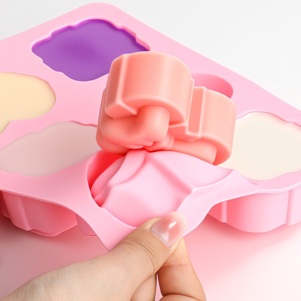 사각형 하트 모양 실리콘 몰드 6구 보우 디자인 수제  - Candle Making Jelly 리뷰 및 가격