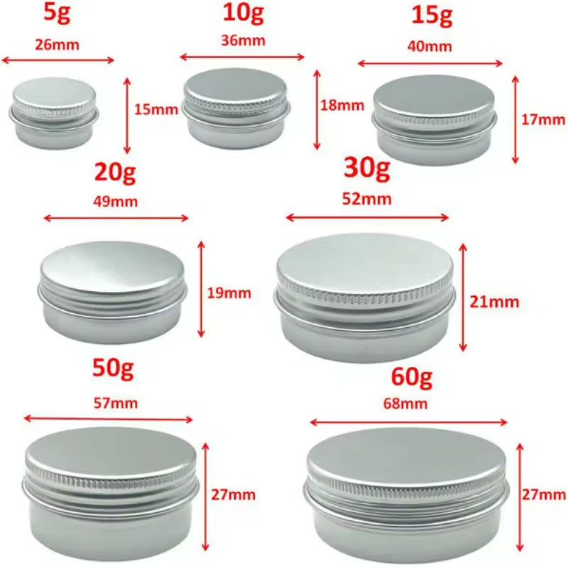 10개입 5g 10g 15g 20g 30g 50g 빈  - Tin Container Lid 리뷰 및 가격