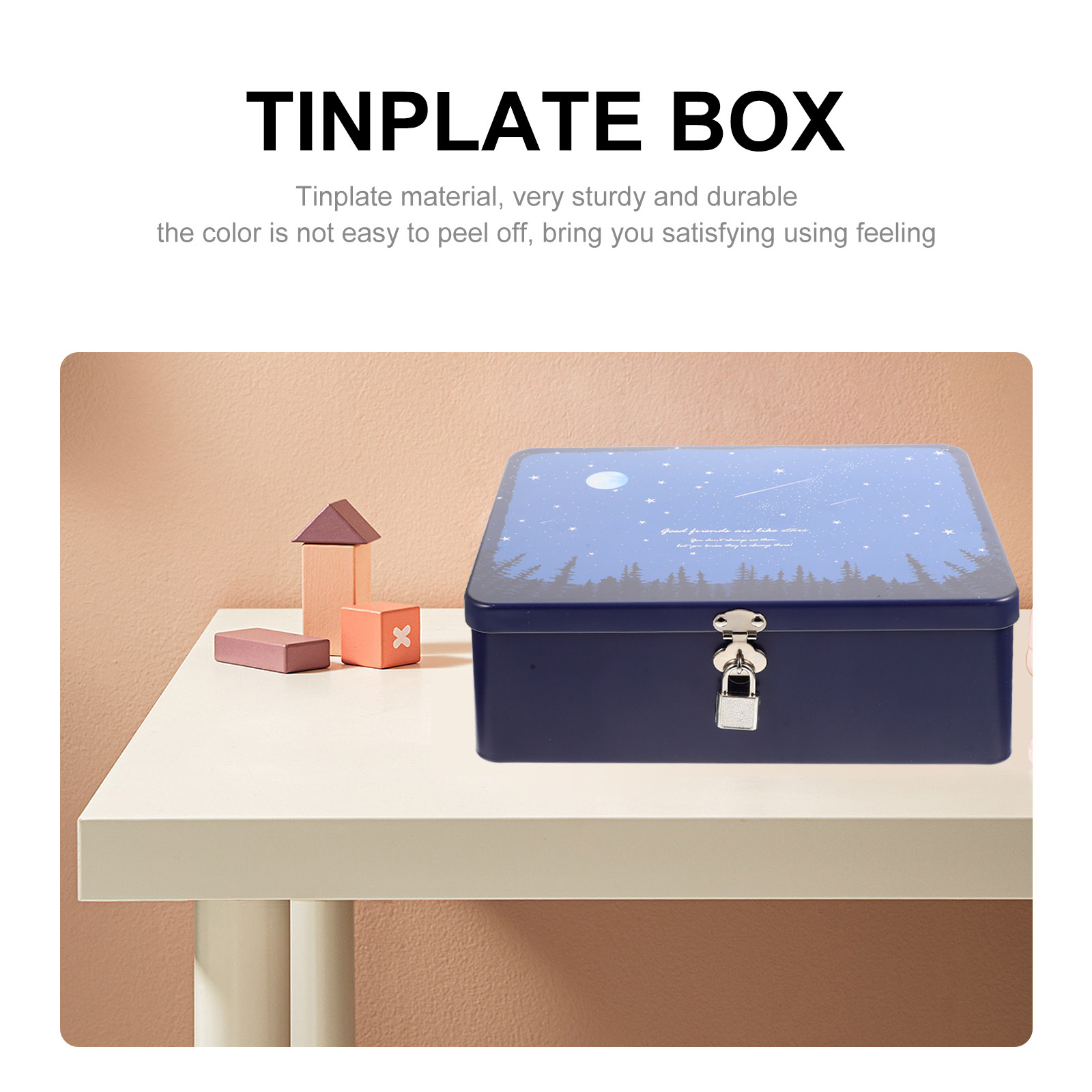 중요한 문서를 위한 선물용 주석 상자, 보석 보관용,  - Tin Container Lid 리뷰 및 가격