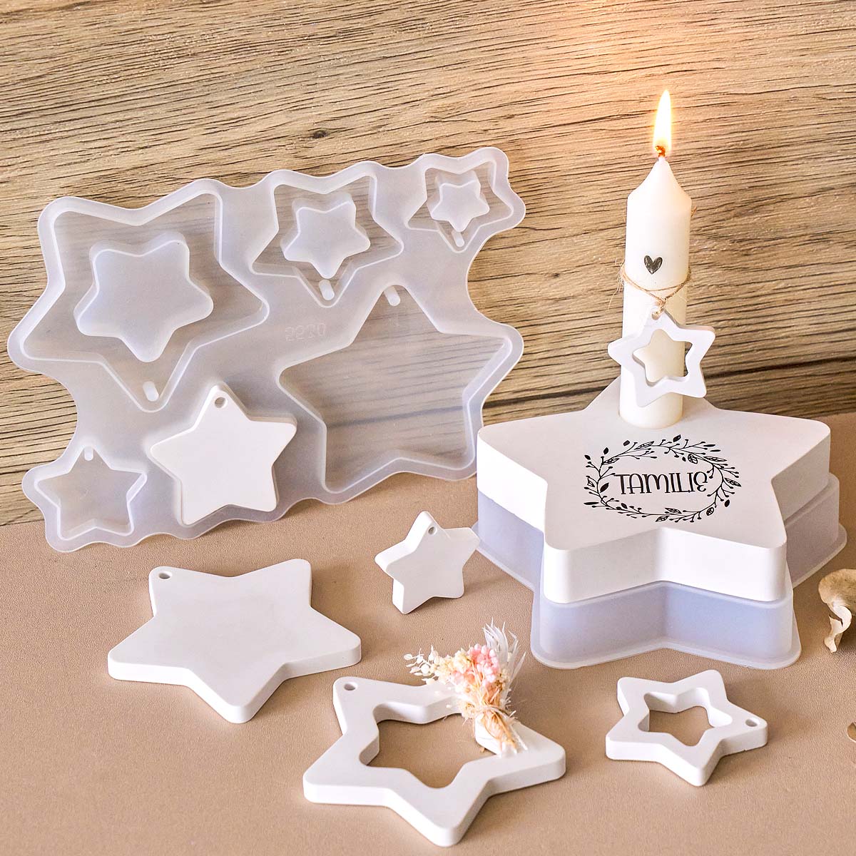 오각형 촛대 실리콘 몰드 DIY 수제 별 모양 촛대 장 - Candle Making Jelly 리뷰 및 가격