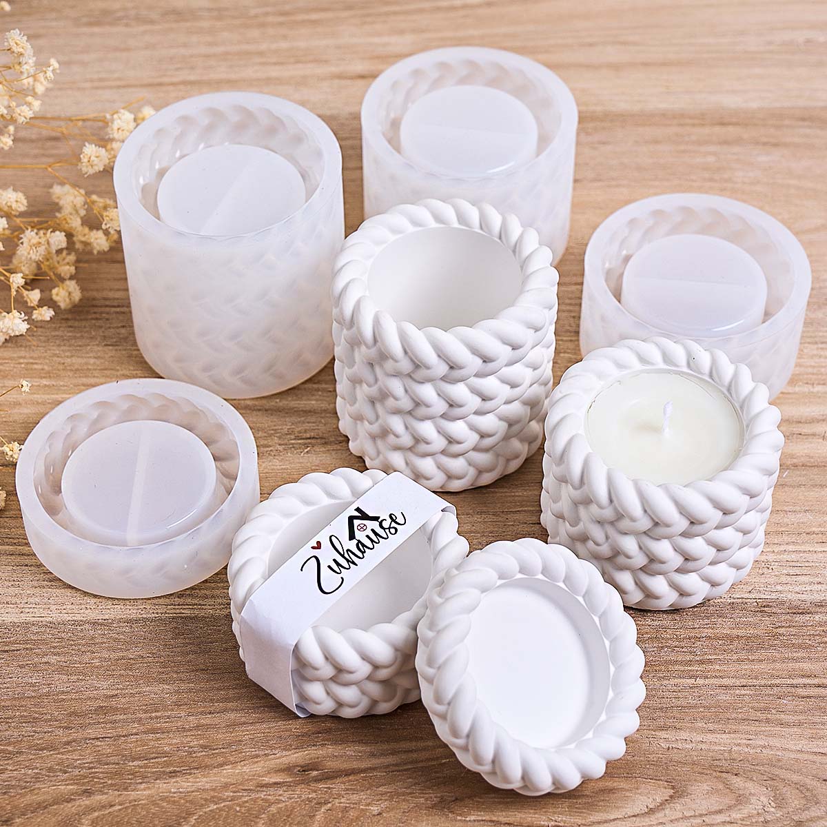 직조 양초 항아리 실리콘 몰드 DIY 원형 콘크리트 화 - Kraft Box Candle 리뷰 및 가격