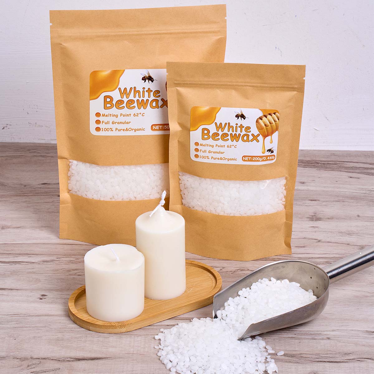 1000g 흰색 밀랍 DIY 양초 만들기 Meteria - Candle Making Kit Beeswax 리뷰 및 가격