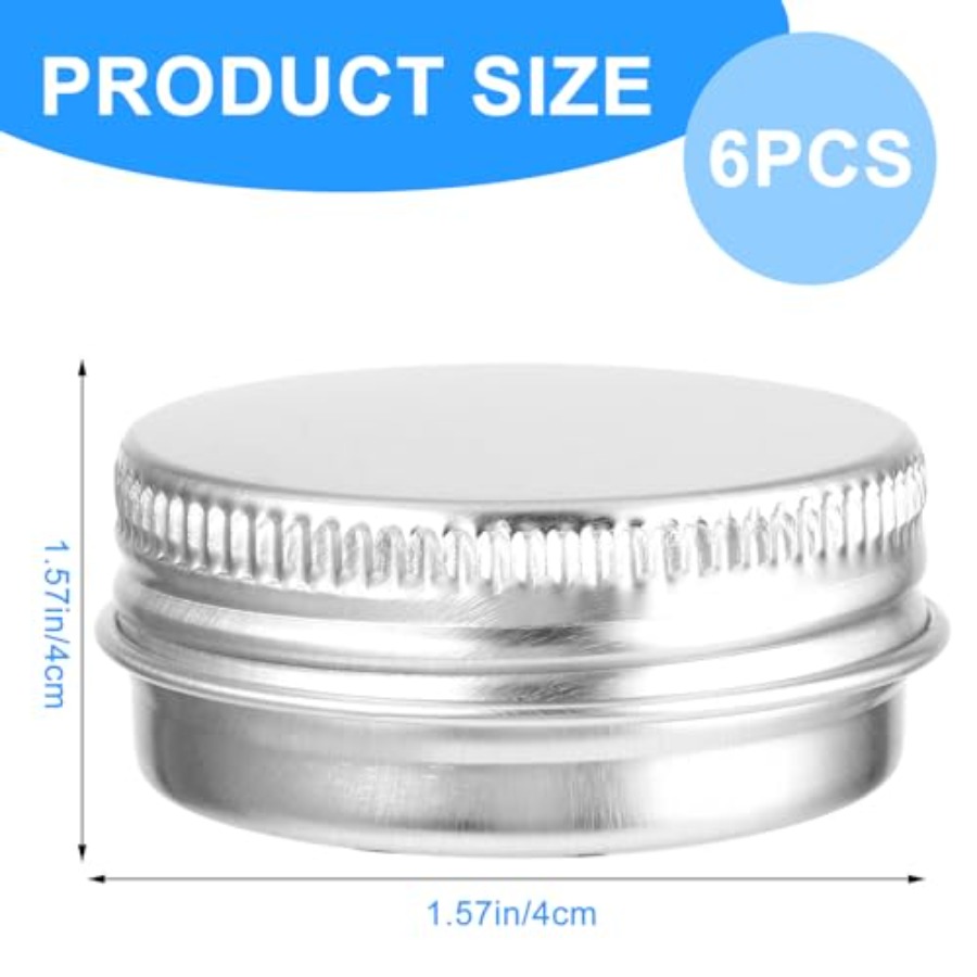 6개입 0.5온스 금속 원형 알루미늄 틴 용기, 스크류 - Tin Container Lid 리뷰 및 가격