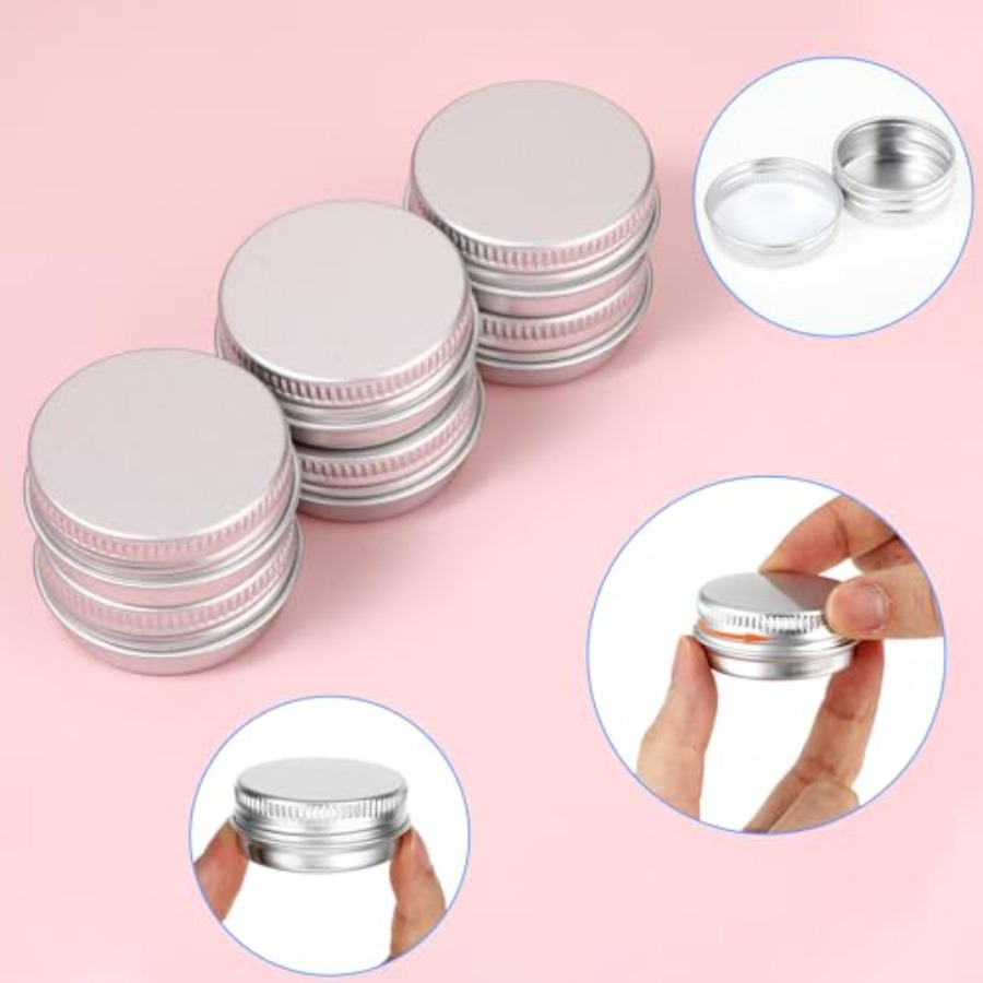 6개입 0.5온스 금속 원형 알루미늄 틴 용기, 스크류 - Tin Container Lid 리뷰 및 가격