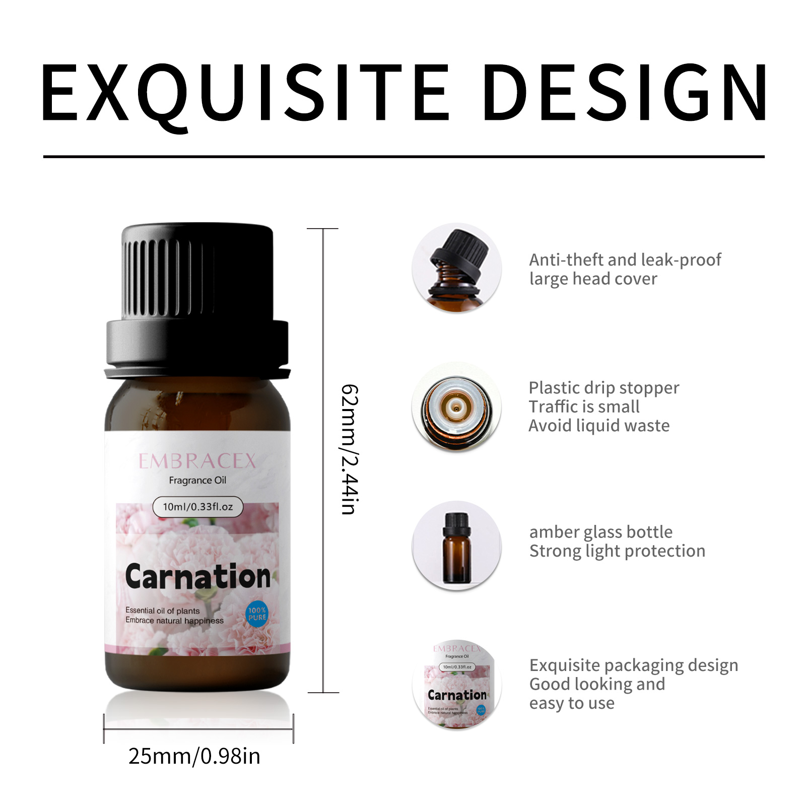 10ml 카네이션 에센셜 오일 꽃향기 에센셜 오일 가습 - Candle Making Fragrances 리뷰 및 가격