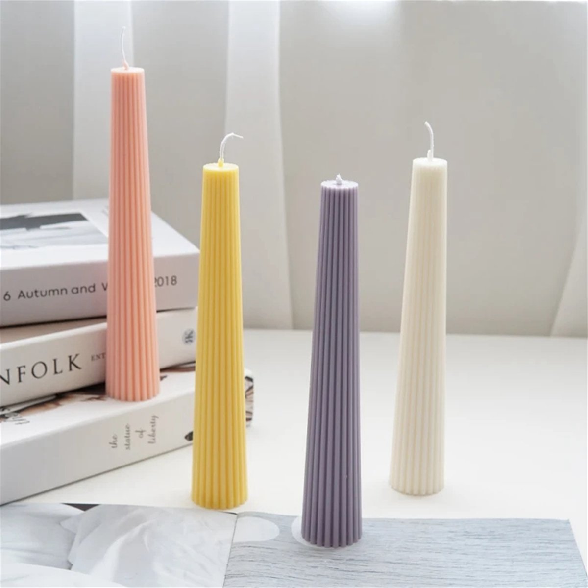 *ABAB 스트라이프 롱 폴 컬럼 아로마테라피 캔들 몰 - Candle Making Kit Diy 리뷰 및 가격