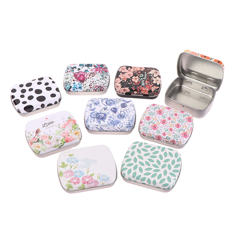 뚜껑이 달린 금속 힌지 미니 주석 상자, 휴대용 직사각 - Tin Container Lid 리뷰 및 가격