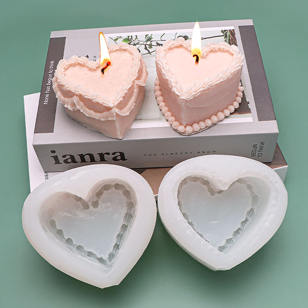 재미있는 심장 케이크 모양의 양초 실리콘 금형 DIY  - Candle Making Jelly 리뷰 및 가격