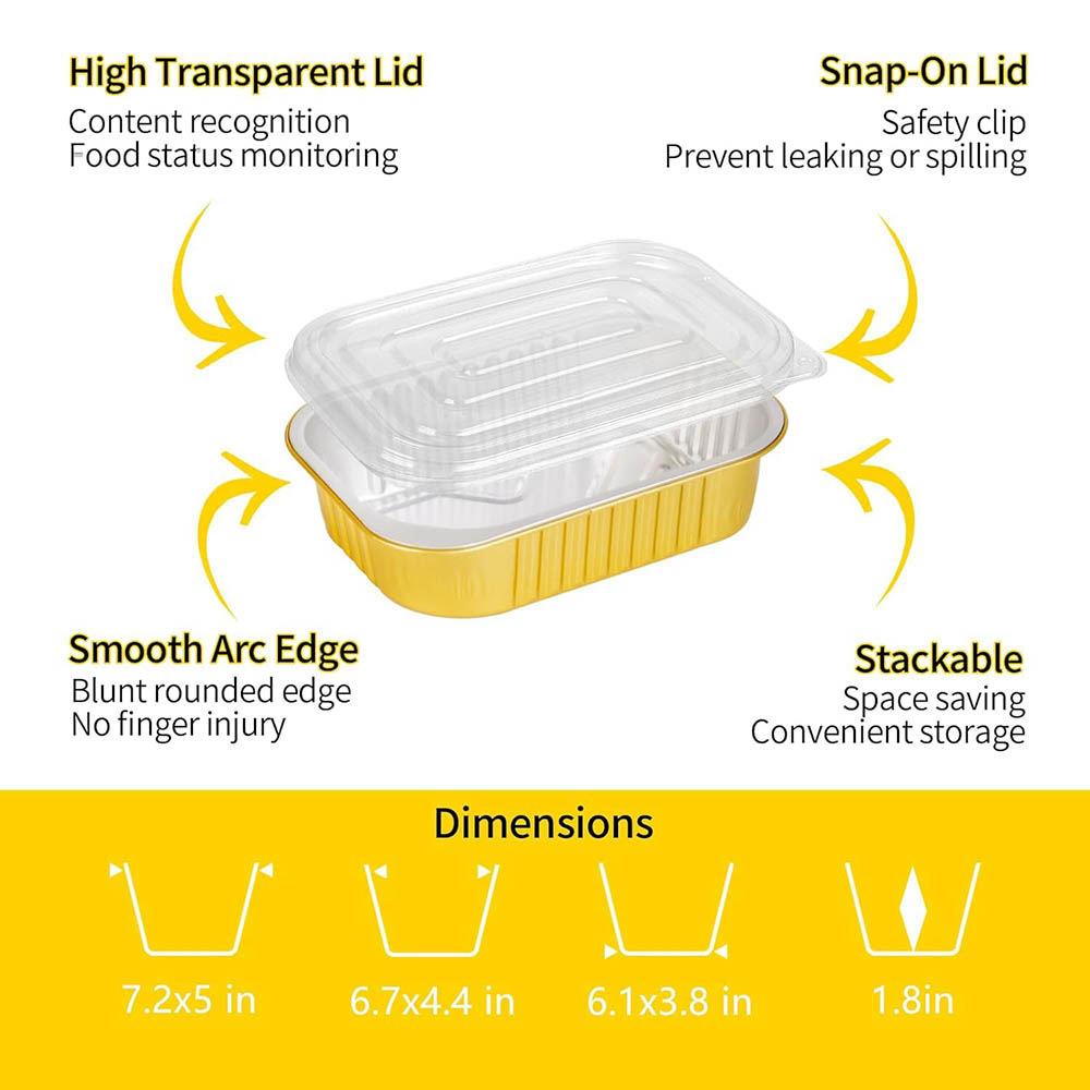 뚜껑이 있는 작은 알루미늄 팬, 고강도, 은박지 식품  - Tin Container Lid 리뷰 및 가격