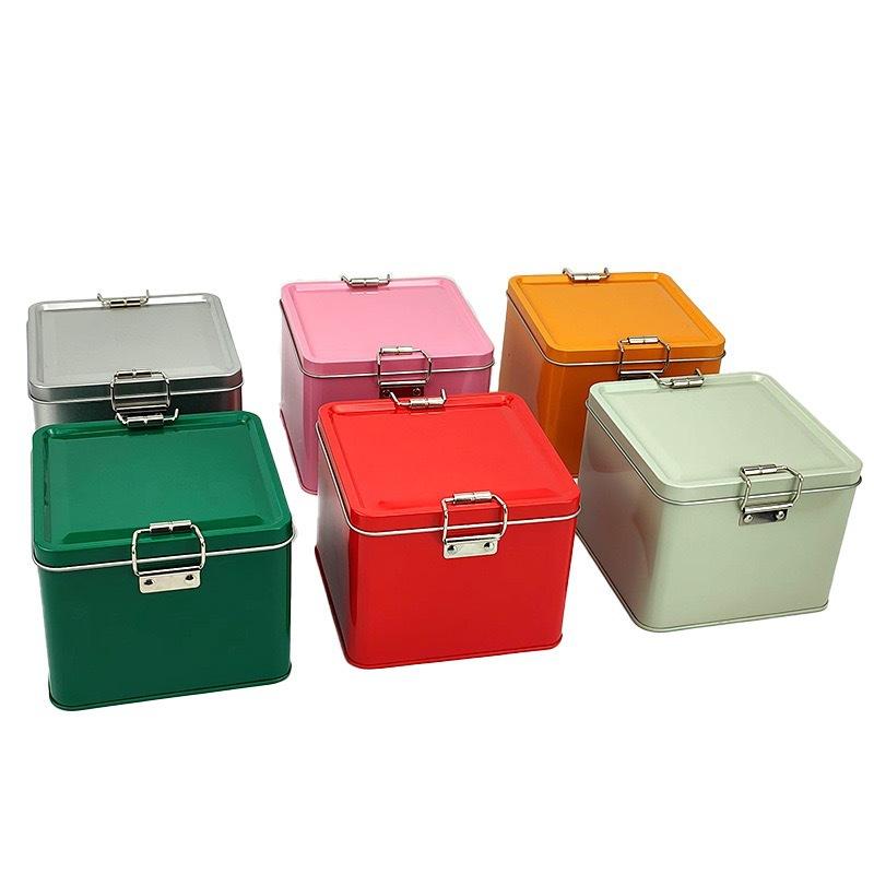 정사각형 양철 쿠키 통 뚜껑이 있는 방진 홈 키친 데스 - Tin Container Lid 리뷰 및 가격