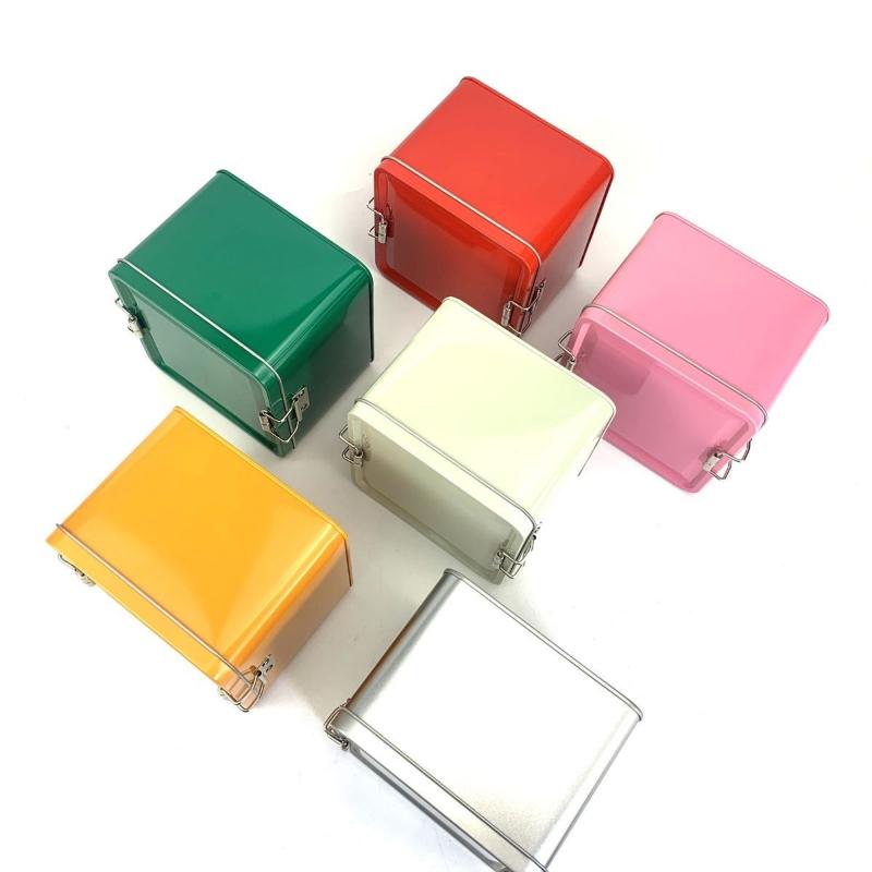 정사각형 양철 쿠키 통 뚜껑이 있는 방진 홈 키친 데스 - Tin Container Lid 리뷰 및 가격