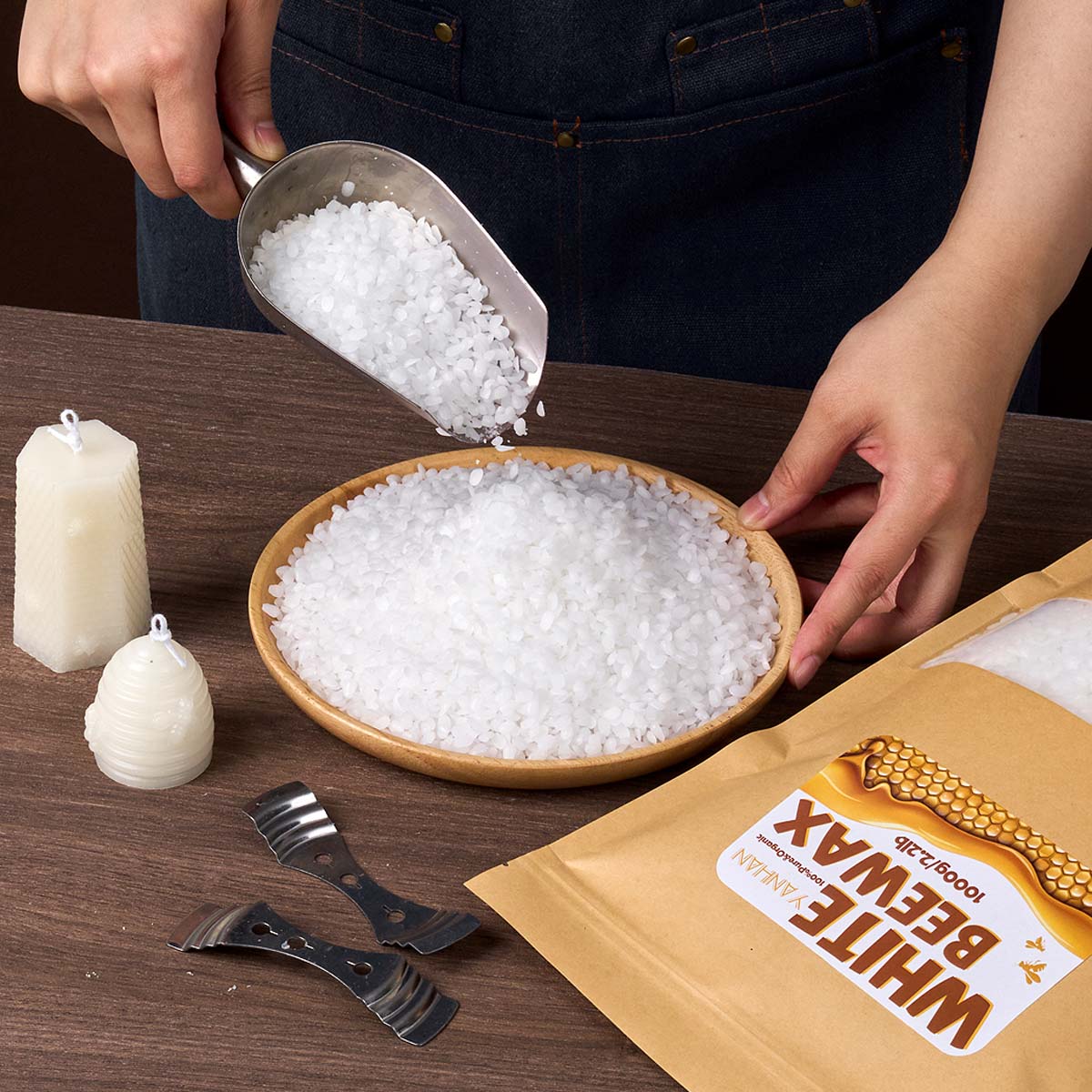 1000g 순수 천연 세분화 된 흰색 노란색 밀랍 DI - Candle Making Kit Beeswax 리뷰 및 가격