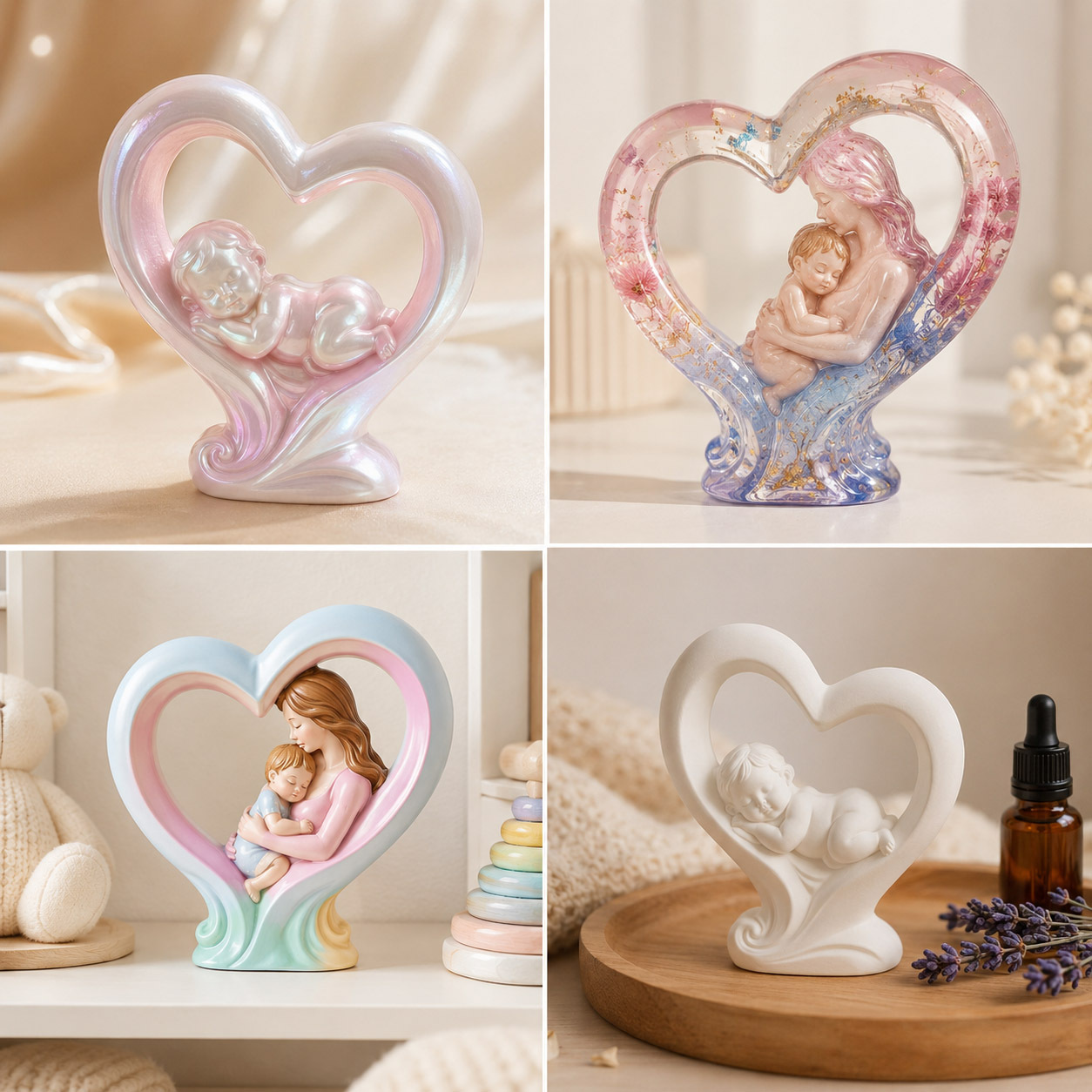 사랑스러운 어머니와 아이 실리콘 몰드 DIY 에폭시 엄 - Candle Making Kit For Kids 리뷰 및 가격
