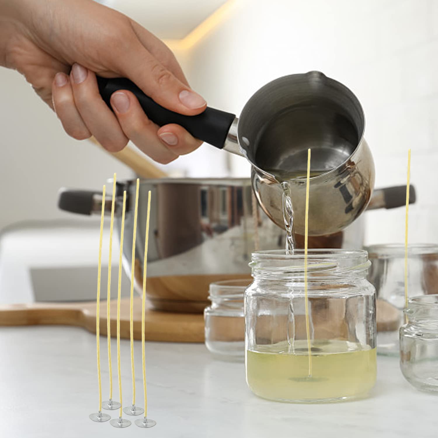 100Pcs 밀랍 양초 심지 9-20cm 100% 천연 - Candle Making Kit Beeswax 리뷰 및 가격