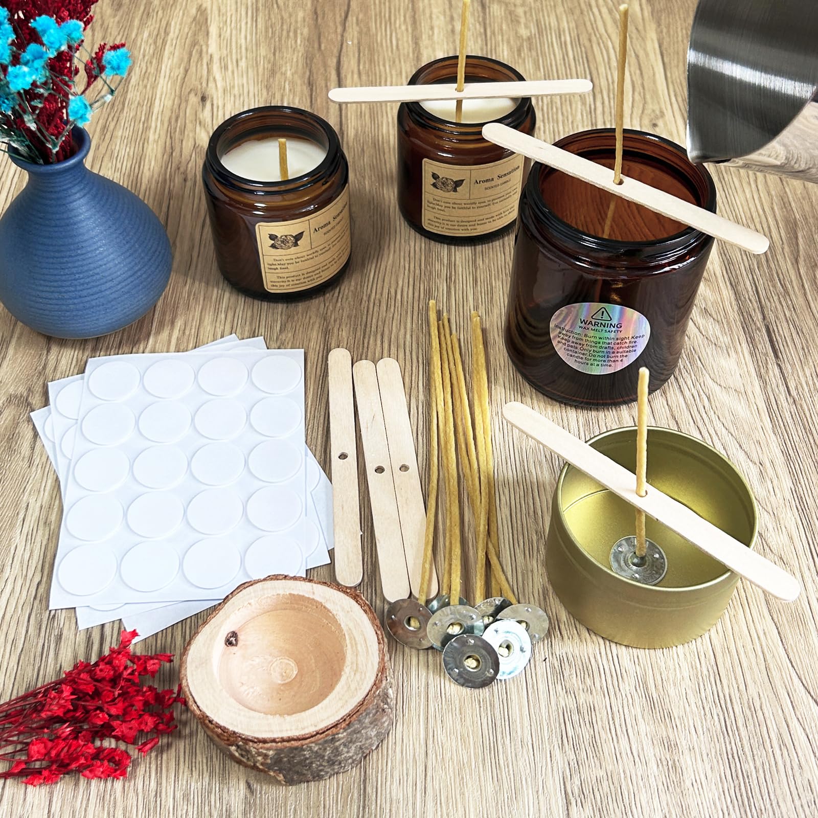 100Pcs 밀랍 양초 심지 9-20cm 100% 천연 - Candle Making Kit Beeswax 리뷰 및 가격
