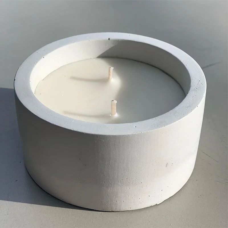 3 크기 촛불 컵 홀더에 대 한 라운드 시멘트 콘크리트 - Kraft Box Candle 리뷰 및 가격