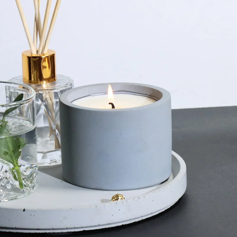 3 크기 촛불 컵 홀더에 대 한 라운드 시멘트 콘크리트 - Kraft Box Candle 리뷰 및 가격