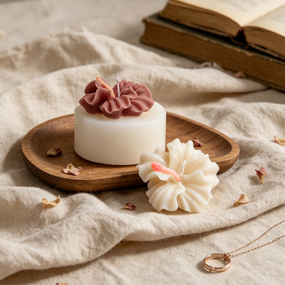 2pcs 히비스커스 꽃 양초 금형, 폴리머 클레이 양초 - Candle Making Kit Diy 리뷰 및 가격